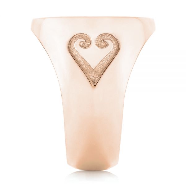 14k Rose Gold 14k Rose Gold Custom Engraved Men's Wedding Band - Side View - 102816