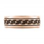 18k Rose Gold 18k Rose Gold Custom Engraved Men's Wedding Band - Top View -  102960 - Thumbnail