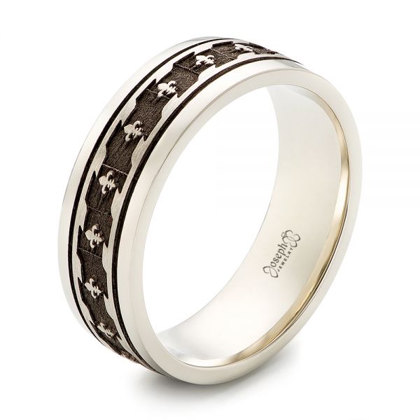 Custom Engraved Men's Wedding Band - Image