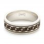 18k White Gold 18k White Gold Custom Engraved Men's Wedding Band - Flat View -  102960 - Thumbnail