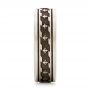 14k White Gold Custom Engraved Men's Wedding Band - Side View -  102960 - Thumbnail