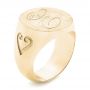 14k Yellow Gold Custom Engraved Men's Wedding Band
