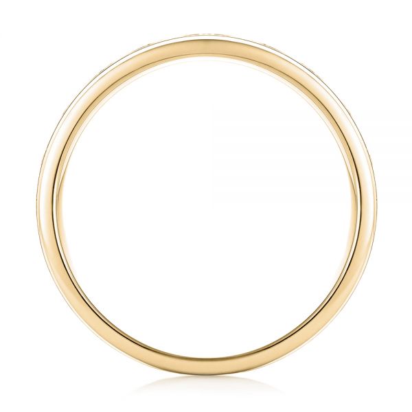 18k Yellow Gold 18k Yellow Gold Custom Engraved Men's Wedding Band - Front View - 102960