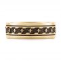 18k Yellow Gold 18k Yellow Gold Custom Engraved Men's Wedding Band - Top View -  102960 - Thumbnail