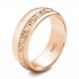 18k Rose Gold Custom Engraved Men's Band