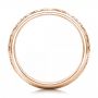 18k Rose Gold 18k Rose Gold Custom Engraved Men's Band - Front View -  102006 - Thumbnail