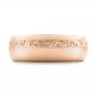 18k Rose Gold 18k Rose Gold Custom Engraved Men's Band - Top View -  102006 - Thumbnail