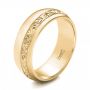 18k Yellow Gold Custom Engraved Men's Band