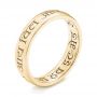 18k Yellow Gold 18k Yellow Gold Custom Engraved Wedding Band - Three-Quarter View -  103129 - Thumbnail