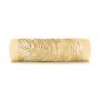 14k Yellow Gold 14k Yellow Gold Custom Fingerprint Engraved Men's Band - Top View -  105310 - Thumbnail
