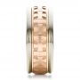  18K Gold And 14k Rose Gold 18K Gold And 14k Rose Gold Custom Cross Men's Band - Side View -  100052 - Thumbnail