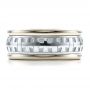  Platinum And 14k White Gold Platinum And 14k White Gold Custom Cross Men's Band - Top View -  100052 - Thumbnail