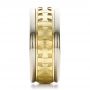  14K Gold And 18k Yellow Gold 14K Gold And 18k Yellow Gold Custom Cross Men's Band - Side View -  100052 - Thumbnail