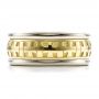  18K Gold And 14k Yellow Gold 18K Gold And 14k Yellow Gold Custom Cross Men's Band - Top View -  100052 - Thumbnail