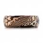  14K Gold Custom Hammered Men's Mokume Wedding Band - Top View -  101421 - Thumbnail