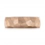 18k Rose Gold 18k Rose Gold Custom Hammered Men's Band - Top View -  103014 - Thumbnail