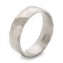  Platinum Platinum Custom Hammered Men's Band - Three-Quarter View -  103014 - Thumbnail