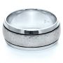 14k White Gold 14k White Gold Custom Hammered Men's Band - Flat View -  1110 - Thumbnail