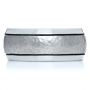 14k White Gold 14k White Gold Custom Hammered Men's Band - Top View -  1110 - Thumbnail