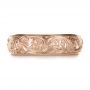14k Rose Gold 14k Rose Gold Custom Hand Engraved Band - Top View -  1376 - Thumbnail