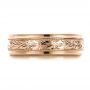 14k Rose Gold 14k Rose Gold Custom Hand Engraved Band - Top View -  1411 - Thumbnail