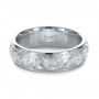 18k White Gold 18k White Gold Custom Hand Engraved Band - Flat View -  1376 - Thumbnail