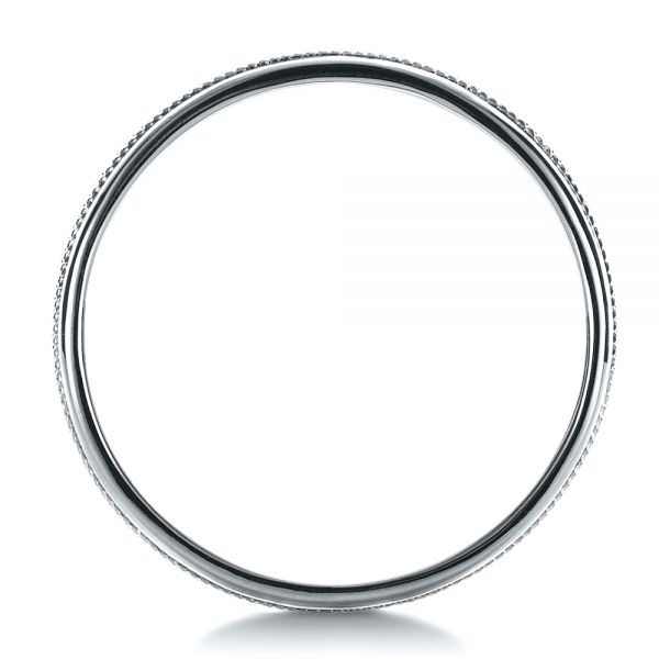 Platinum Platinum Custom Hand Engraved Band - Front View - 1411