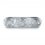  Platinum Custom Hand Engraved Band - Top View -  1376 - Thumbnail