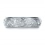 18k White Gold 18k White Gold Custom Hand Engraved Band - Top View -  1376 - Thumbnail