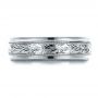  Platinum Platinum Custom Hand Engraved Band - Top View -  1411 - Thumbnail