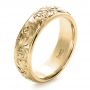 14k Yellow Gold 14k Yellow Gold Custom Hand Engraved Band - Three-Quarter View -  1376 - Thumbnail