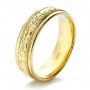 14k Yellow Gold 14k Yellow Gold Custom Hand Engraved Band - Three-Quarter View -  1411 - Thumbnail