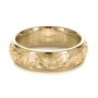 14k Yellow Gold 14k Yellow Gold Custom Hand Engraved Band - Flat View -  1376 - Thumbnail
