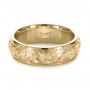 14k Yellow Gold 14k Yellow Gold Custom Hand Engraved Band - Flat View -  1376 - Thumbnail