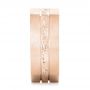 14k Rose Gold 14k Rose Gold Custom Hand Engraved Blue Sapphire Men's Band - Side View -  102998 - Thumbnail