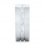  Platinum Platinum Custom Hand Engraved Blue Sapphire Men's Band - Side View -  102998 - Thumbnail