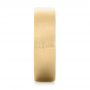 14k Yellow Gold 14k Yellow Gold Custom Hand Engraved Brushed Men's Wedding Band - Side View -  103449 - Thumbnail