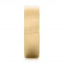 14k Yellow Gold 14k Yellow Gold Custom Hand Engraved Brushed Men's Wedding Band - Side View -  103449 - Thumbnail