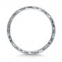  Platinum Platinum Custom Hand-engraved Hidden Blue Diamond Ring - Front View -  1122 - Thumbnail