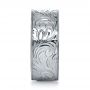  Platinum Platinum Custom Hand-engraved Hidden Blue Diamond Ring - Side View -  1122 - Thumbnail
