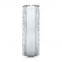 14k White Gold Custom Hand Engraved London Blue Topaz Men's Band - Side View -  104028 - Thumbnail