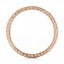 18k Rose Gold 18k Rose Gold Custom Hand Engraved Men's Band - Front View -  103038 - Thumbnail