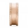18k Rose Gold 18k Rose Gold Custom Hand Engraved Men's Band - Side View -  103038 - Thumbnail
