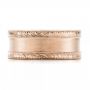 18k Rose Gold 18k Rose Gold Custom Hand Engraved Men's Band - Top View -  103038 - Thumbnail