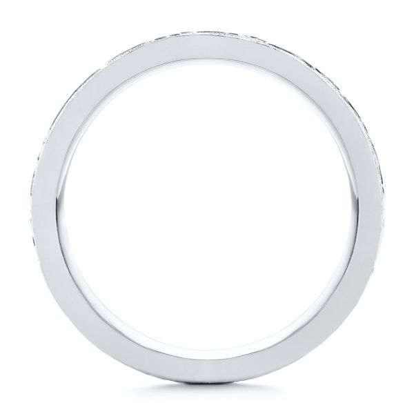 Platinum Platinum Custom Hand Engraved Men's Band - Front View - 104260