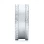 14k White Gold 14k White Gold Custom Hand Engraved Men's Band - Side View -  103038 - Thumbnail