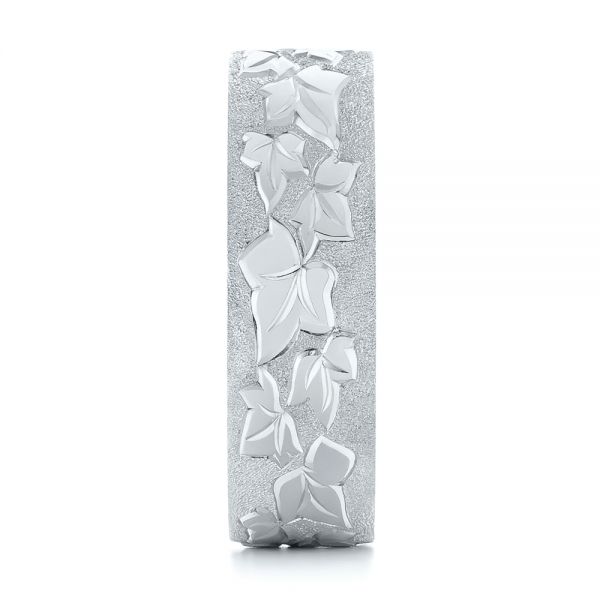 Platinum Platinum Custom Hand Engraved Men's Band - Side View - 104260