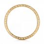 14k Yellow Gold Custom Hand Engraved Men's Band - Front View -  103038 - Thumbnail