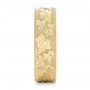 14k Yellow Gold Custom Hand Engraved Men's Band - Side View -  104260 - Thumbnail