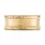 18k Yellow Gold 18k Yellow Gold Custom Hand Engraved Men's Band - Top View -  103038 - Thumbnail